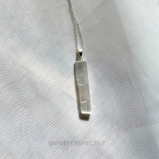 Pure Light Selenite crystal pendant